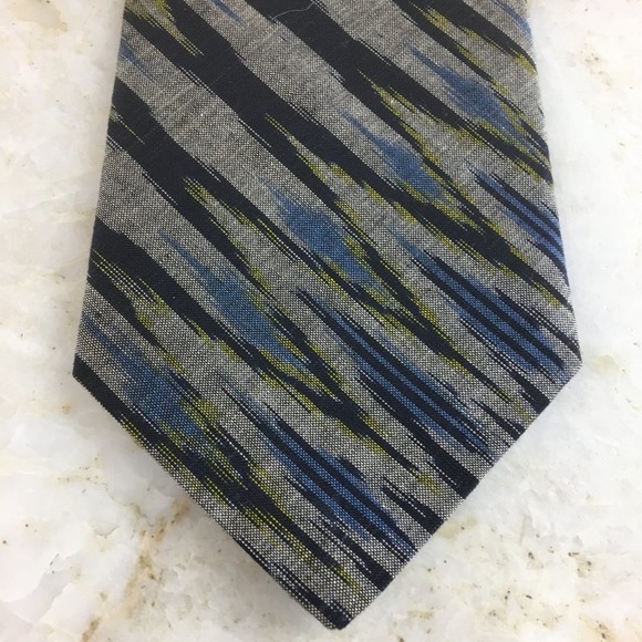 IVANO'S BLACK BLUE GRAY TIE - Picture 1 of 9